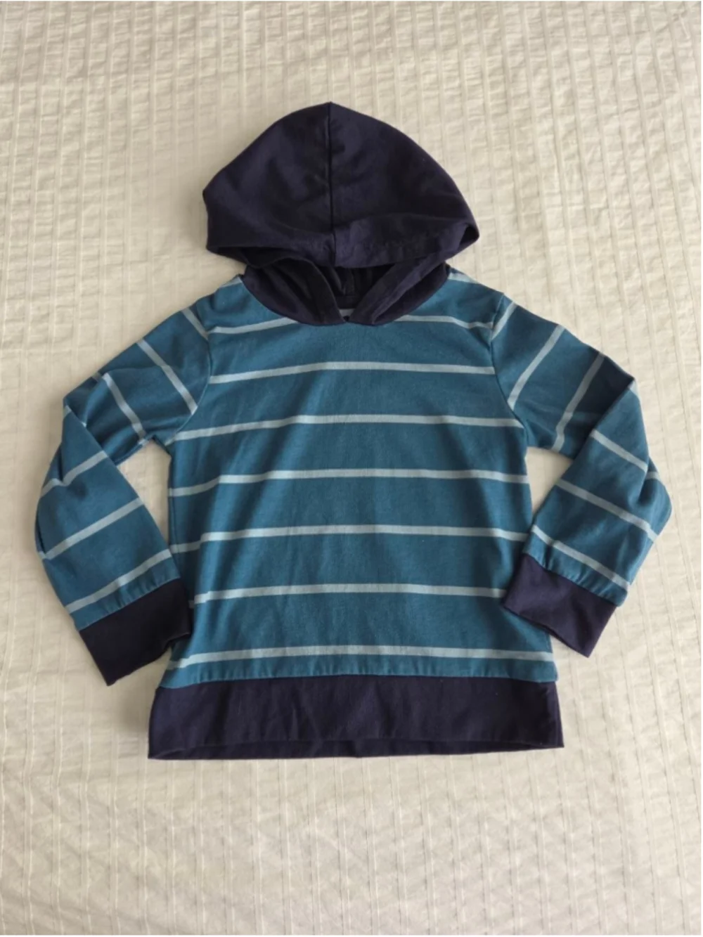The Children’s Place Boys Striped Pullover Hoodie Blue Navy Size 3T
